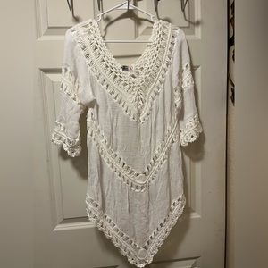 White beach coverup